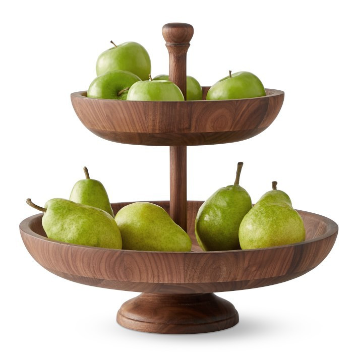 Walnut Tiered Fruit Bowl | Williams-Sonoma