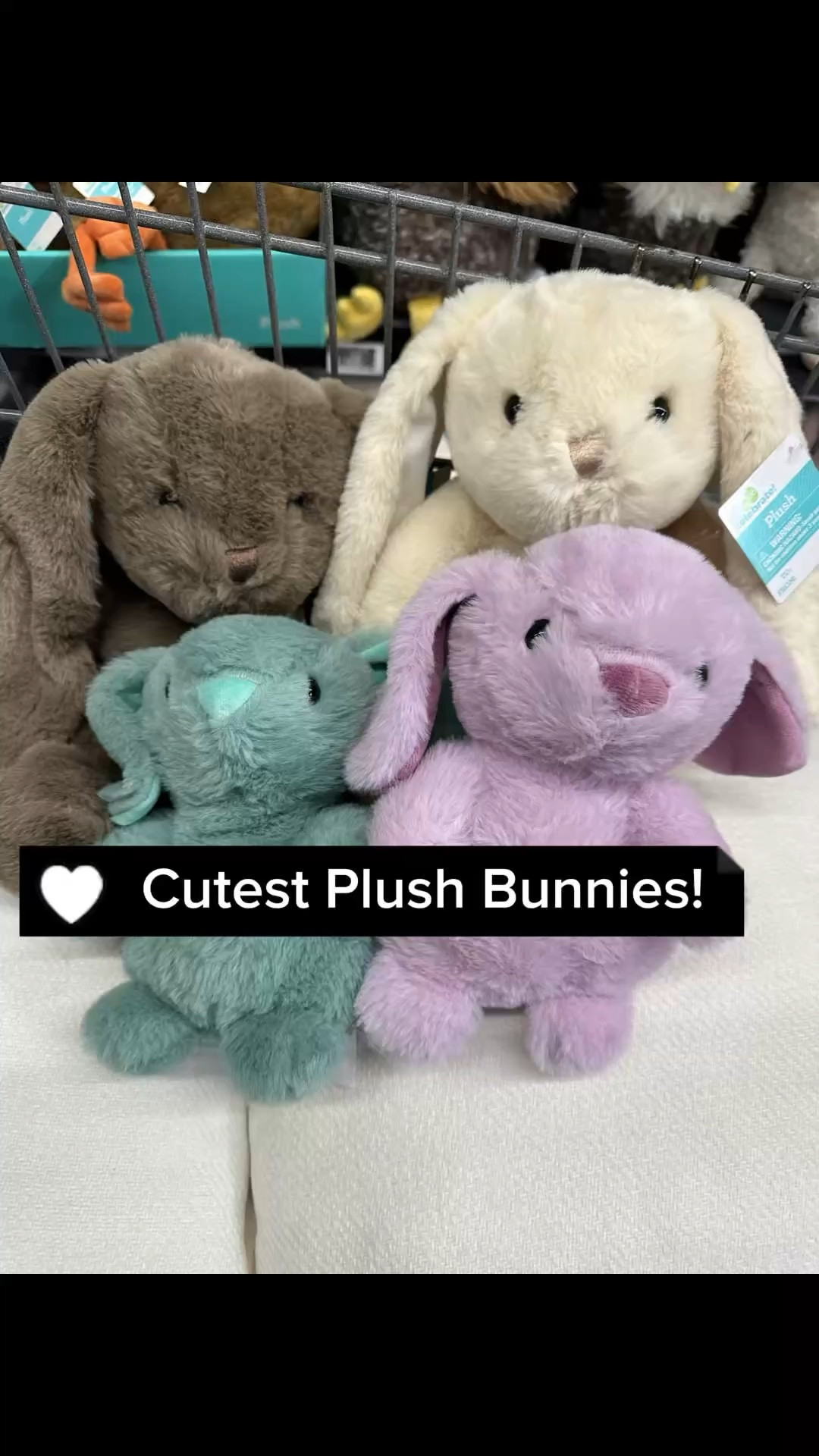 Found the cutest plush Easter bunnies at @Walmart! Super similar look to an expensive brand but for a whole lot less! #lookforless 
