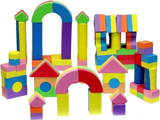 Click N' Play Foam Blocks, Soft Building Blocks and Stacking Block Toy Set For Toddlers| Perfect ... | Amazon (US)