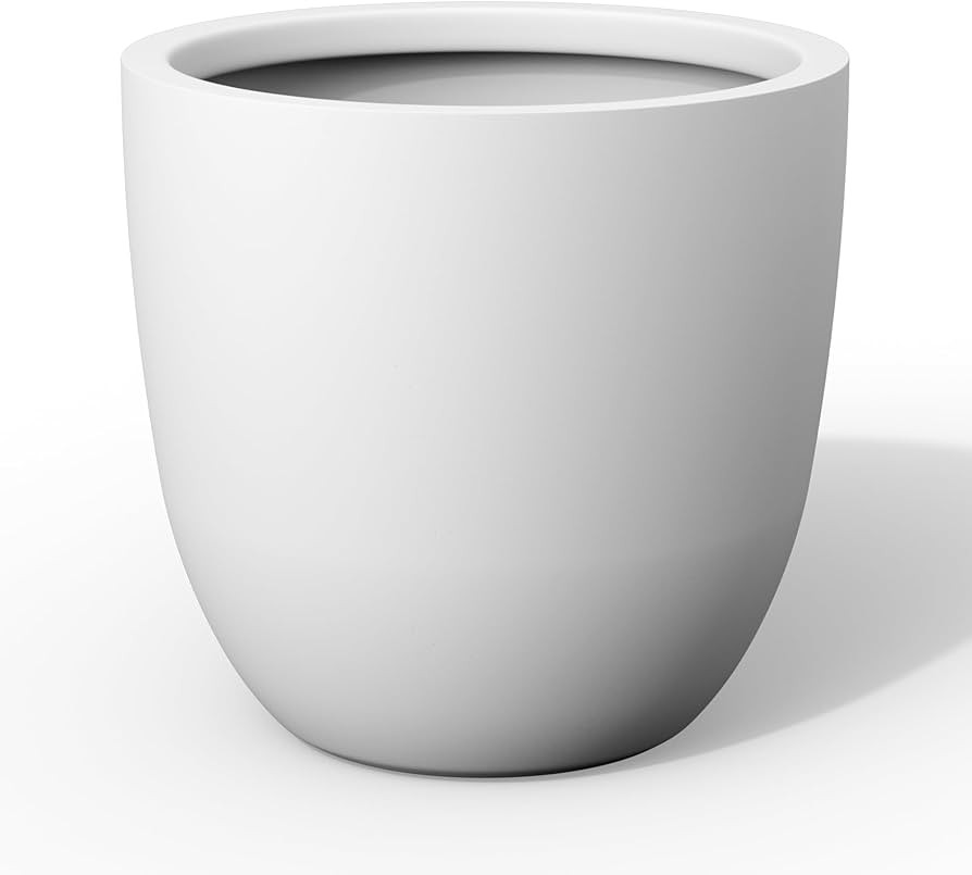 Kante 18 Inch Dia Round Concrete Planter, Indoor Outdoor Large Plant Pot with Drainage Hole and R... | Amazon (US)