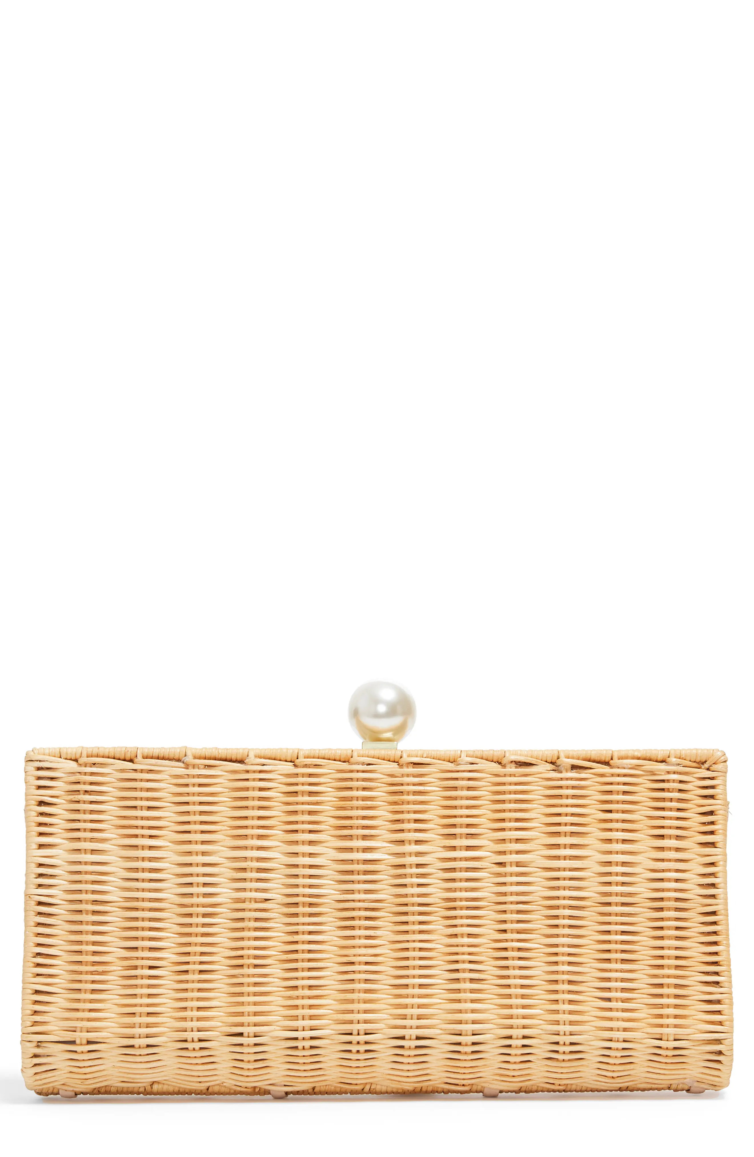 The Pearl Woven Rattan Clutch (Women) | Nordstrom | Nordstrom