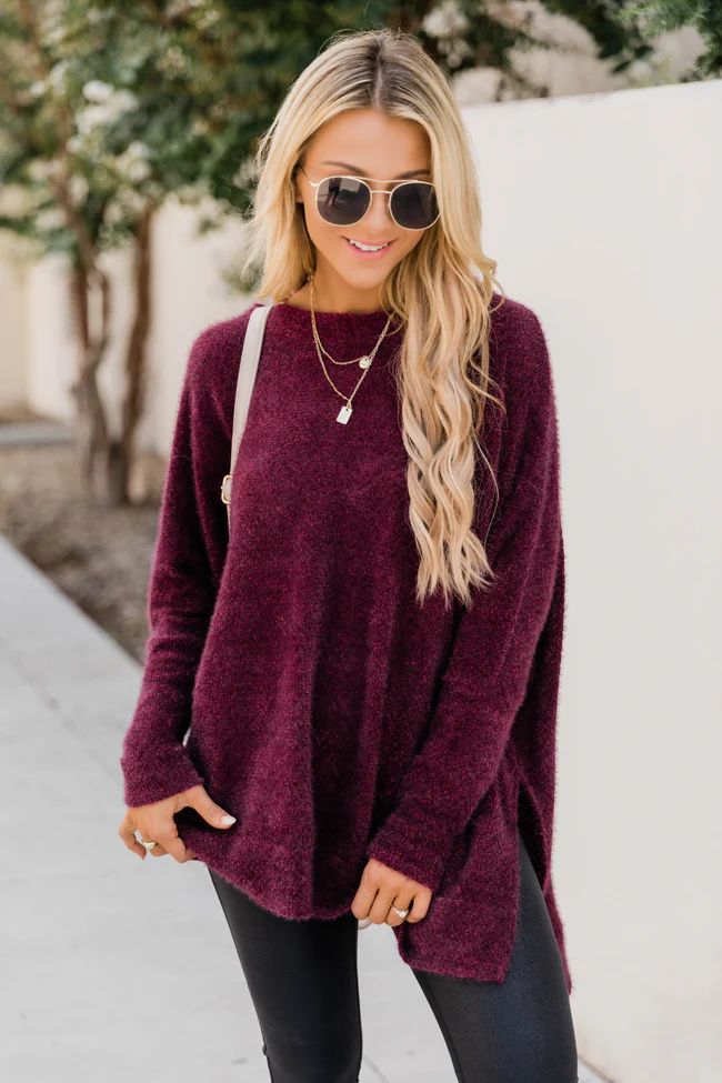 Uncomplicate My Life Wine Pullover | The Pink Lily Boutique