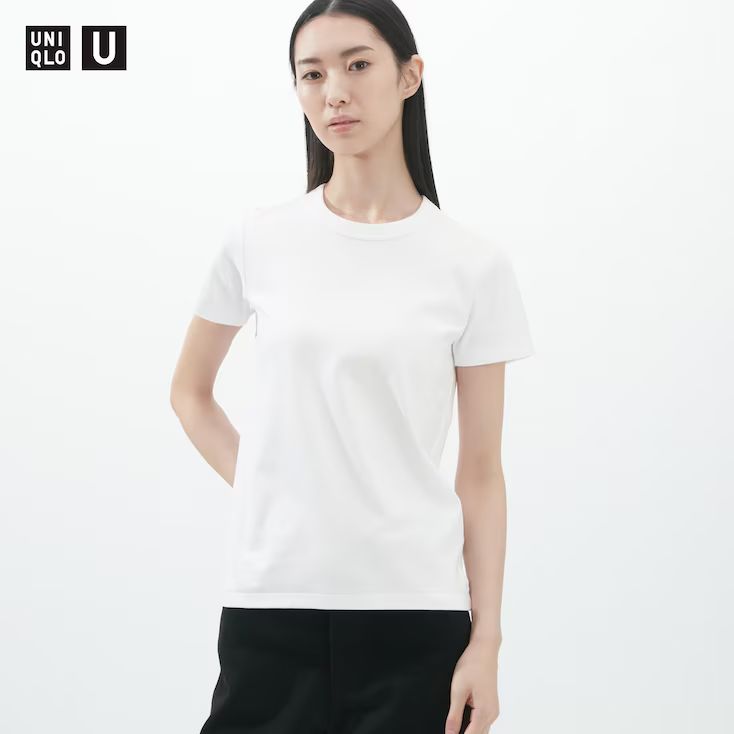UNIQLO Women's U Crew Neck Short-Sleeve T-Shirt, White, M | UNIQLO (US)