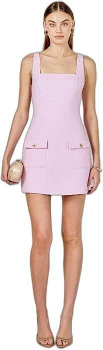 endless rose Women's Square Neck Tweed Mini Dress | Amazon (US)