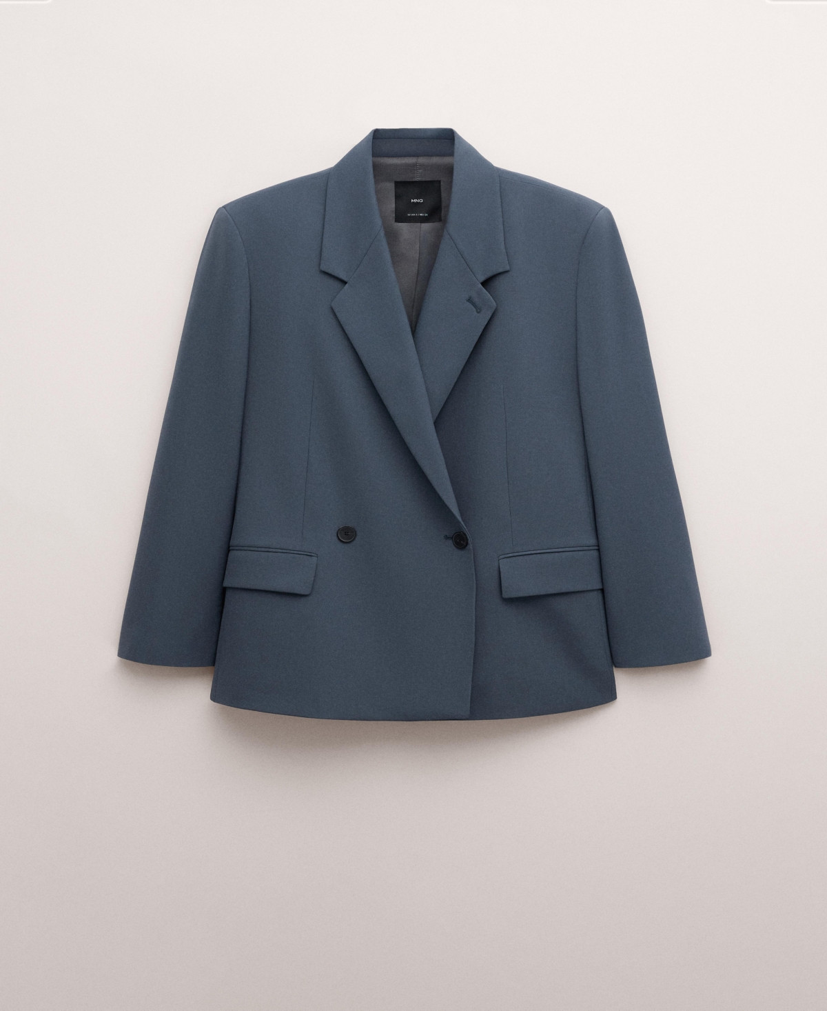 Mango Women's Wool-Blend Suit Blazer - Blue | Macy's