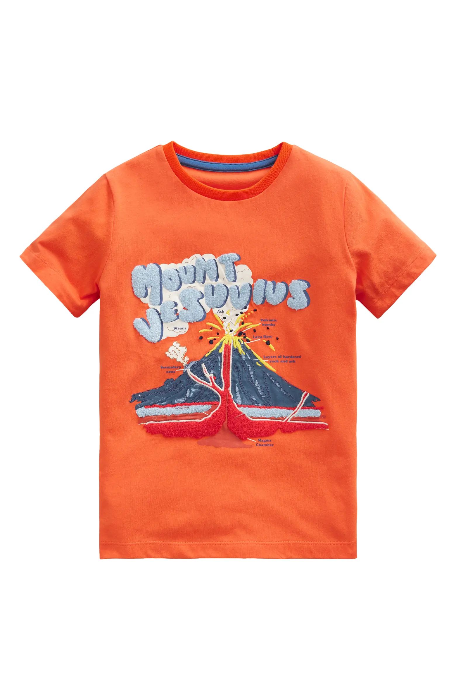 Kids' Volcano Bouclé Glow in the Dark Cotton Graphic T-Shirt | Nordstrom