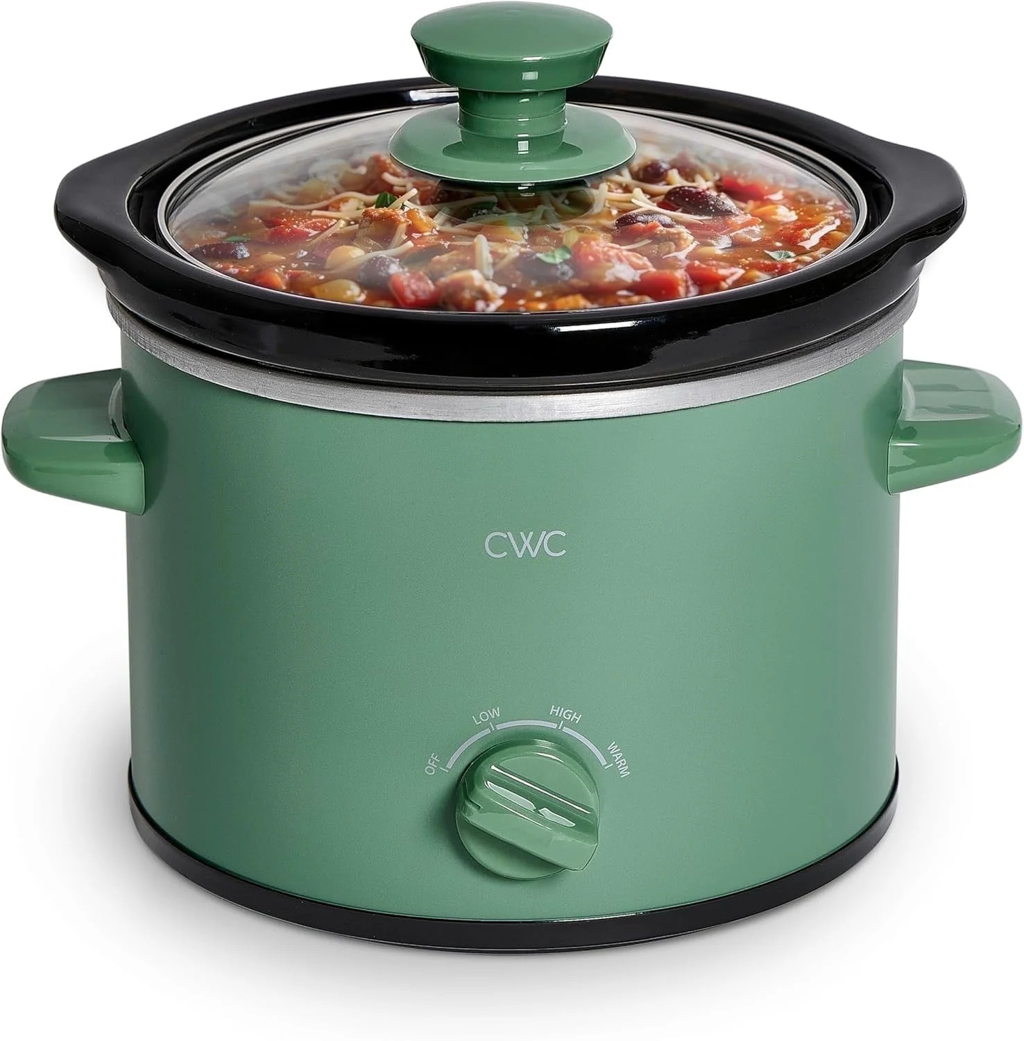 COOK WITH COLOR Slow Cooker, Crock Pot, 2-Quart Removable Stoneware Mini Crock Pot, Dark Sage, Gr... | Walmart (US)