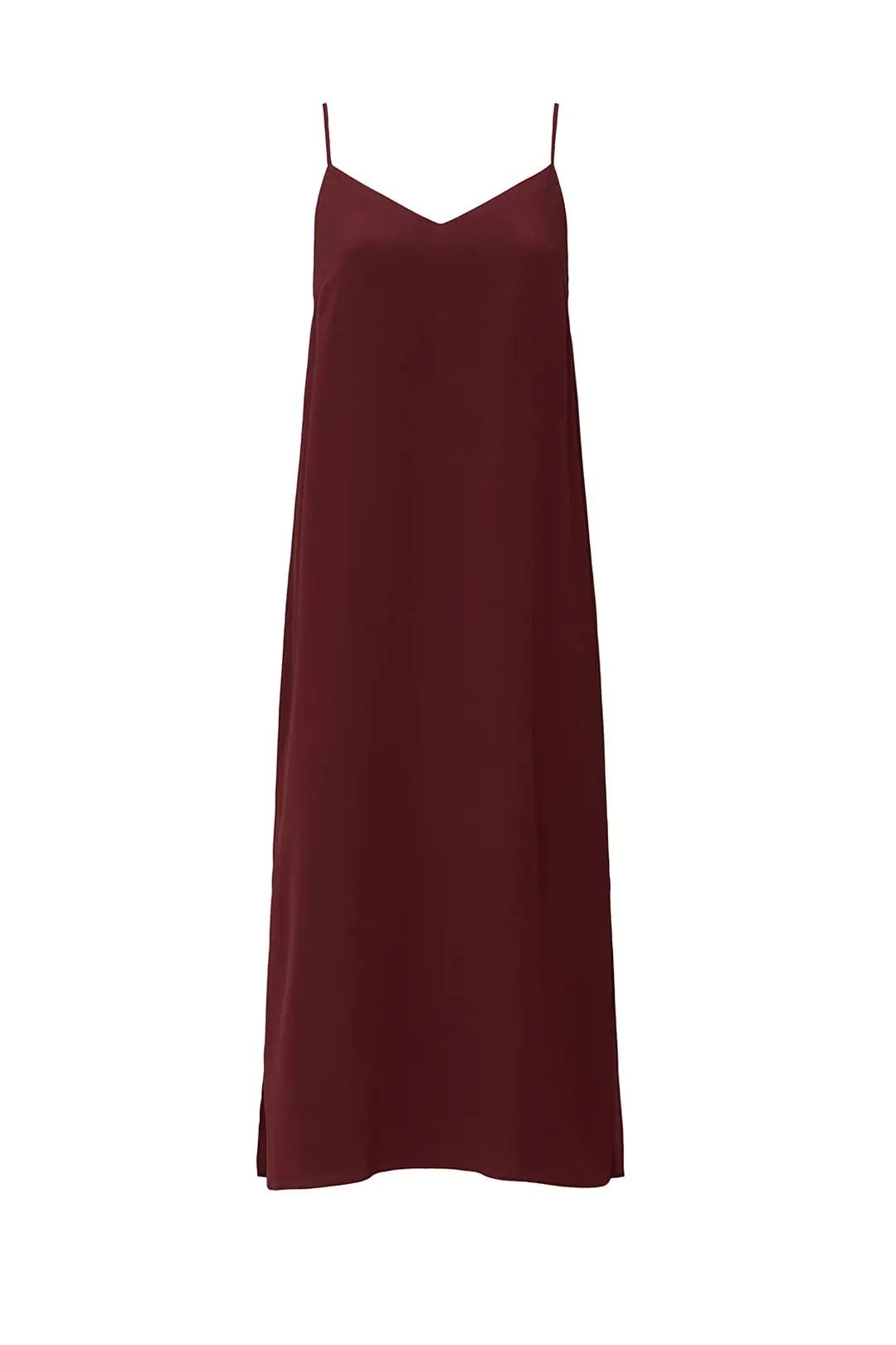 Red Silk Midi Slip Dress | Rent The Runway