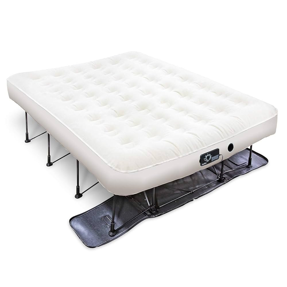 Ivation EZ-Bed (Queen) Air Mattress with Frame & Rolling Case, Self Inflatable, Blow Up Bed Auto ... | Amazon (US)