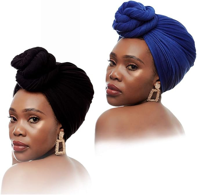 Yeieeo Soft Stretch Head Wrap Scarf Long Turban Headband for Women | Amazon (US)