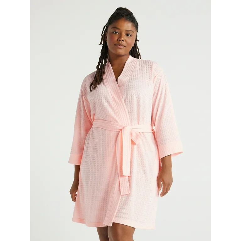 Joyspun Women’s Waffle Kimono Robe, Sizes S to 3X - Walmart.com | Walmart (US)