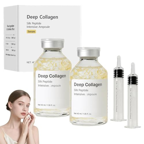 Silk Peptide Serum,Deep Collagen Silk Peptide Ampoule,Korean Silk Lifting Peptide Ampoule,Silk Peptide Intensive Lifting Ampoule, Silk Peptide Serum, Hydrating & Smoothing Care for All Skin(2 PC) | Amazon (US)
