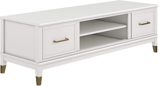 COSMOLiving by COSMOPOLITAN CosmoLiving Westerleigh 65", White TV Stand | Amazon (US)
