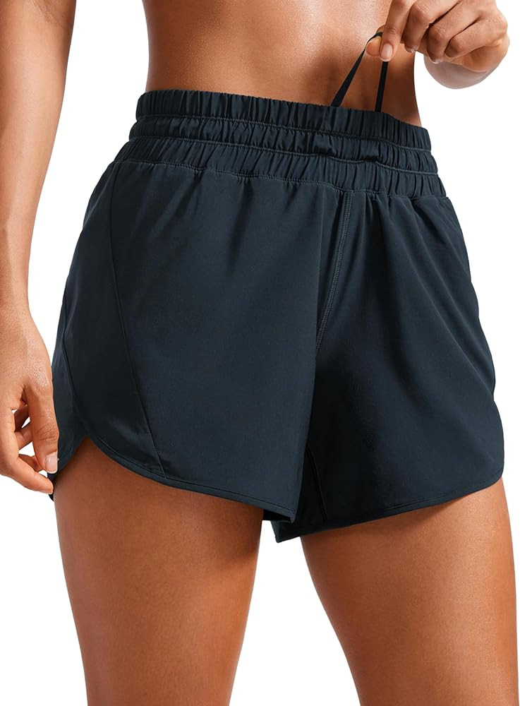 CRZ YOGA Womens Mid Waisted Running Shorts Liner - 5'' Quick Dry for Athletic Sport Workout Track... | Amazon (US)