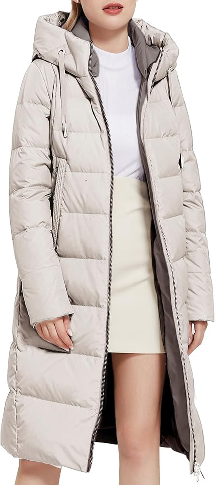 Women's Long Puffer Jacket Casual Zip Up Quilted Hooded Thickened Warm Winter Padded Down Coat Ou... | Amazon (US)