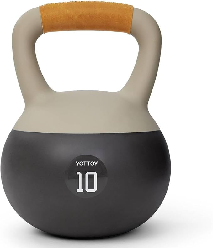 YOTTOY Soft Kettlebell with Leather Handle – Anti-Slip Sweat-Absorbing Grip, Home Gym Kettlebel... | Amazon (US)