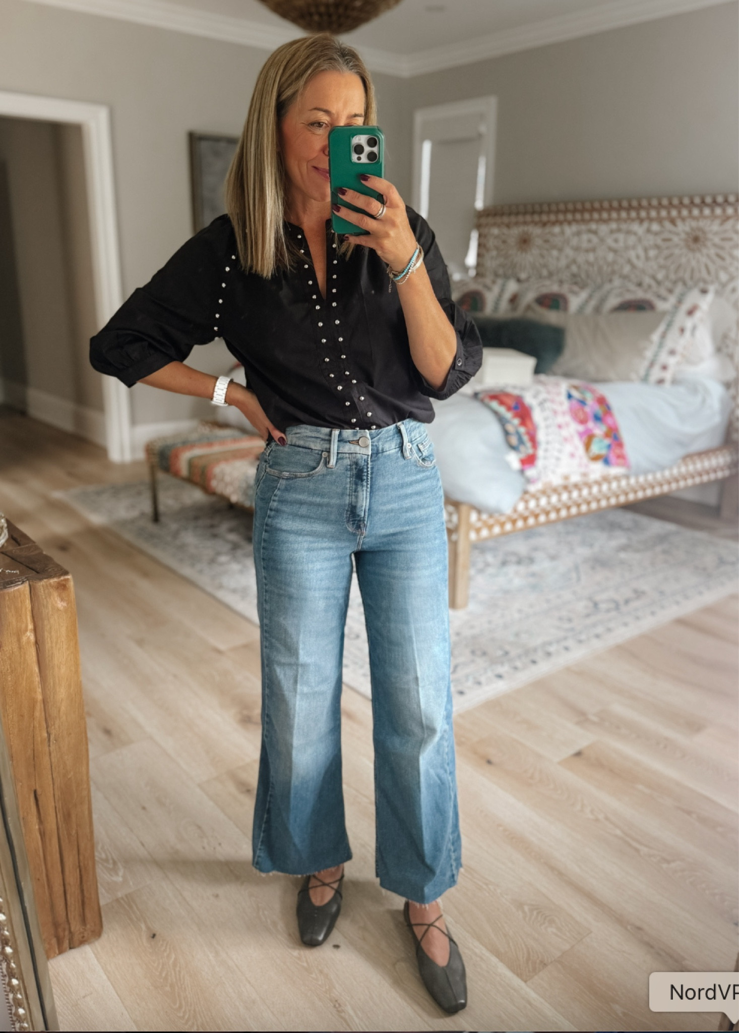 When each piece has some chic details...from the studs on the top, the seam on the jeans and criss cross flats.

#LTKParties #LTKSeasonal #LTKU