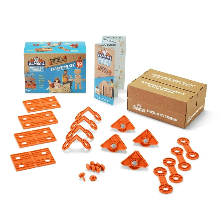Elmer's Build It Tools, Cardboard Creation 20-Piece Expansion Set, Ages 6 and Up | Walmart (US)
