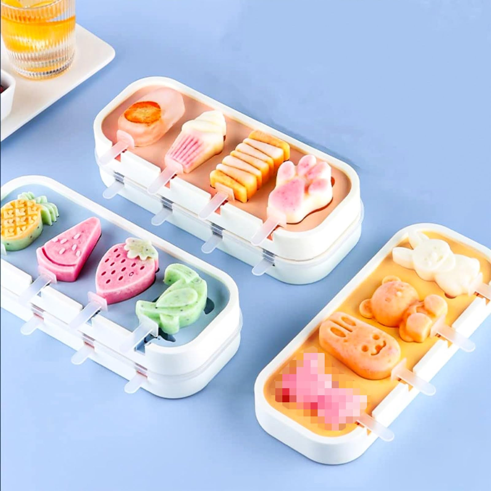 Popsicles Molds, Mini Popsicle Molds for Kids Baby Cute Shapes Silicone Popsicle Molds BPA Free R... | Amazon (US)