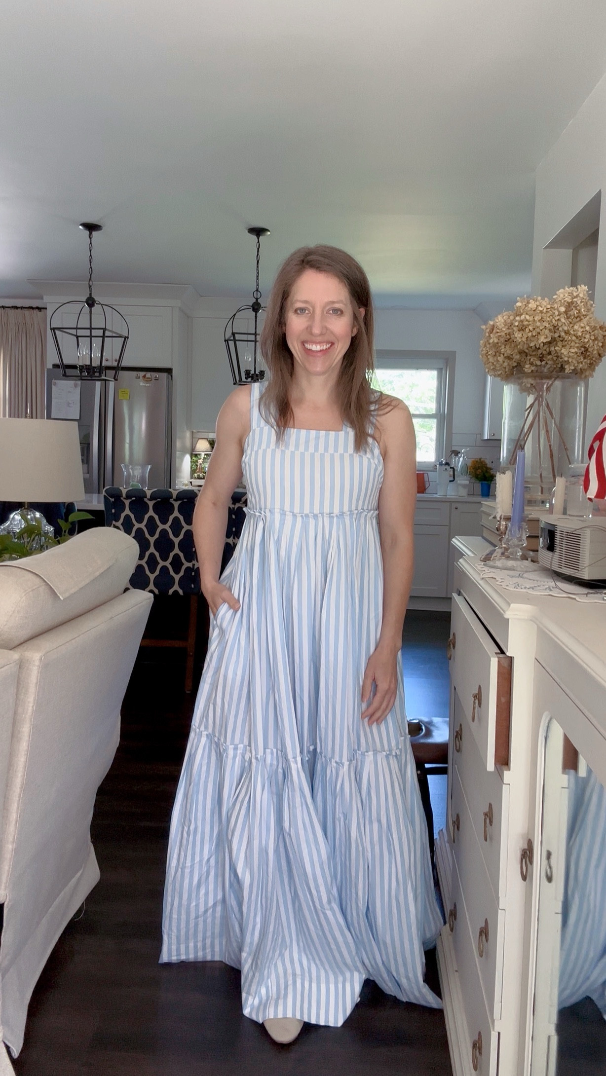 Belk + Crown & Ivy Dress Review 

Wearing an XS • which is a size down for me

Love the large straps! 

Has pockets. A little long but I’m 5’3” for reference 

#LTKFindsUnder100 #LTKOver40 #LTKWedding