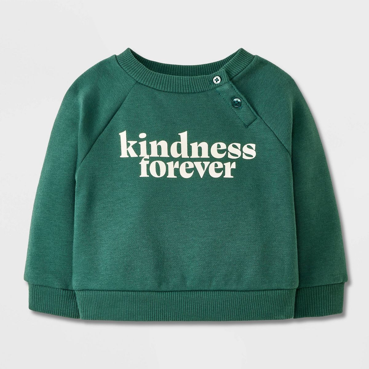 Baby Kindness Forever Sweatshirt - Cat & Jack™ Green 3-6M | Target