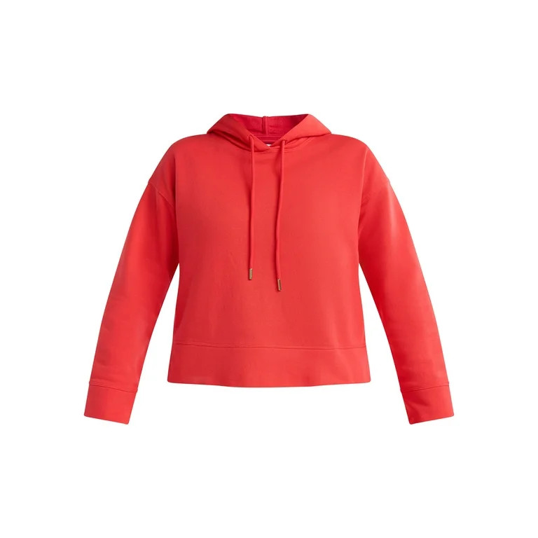 Free Assembly Women's and Women's Plus French Terry Cloth Hoodie with Long Sleeves, Sizes XS-4X -... | Walmart (US)