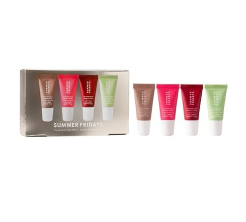 Sumer Fridays' The Lip Butter Balm Minis – Classic Edition Set of 4 (Vanilla Beige, Pink Guava, Cherry, Sweet Mint) – Hydrating Gloss-Balm Mini Tubes, Travel Friendly, 4 × 0.16 oz | Amazon (US)