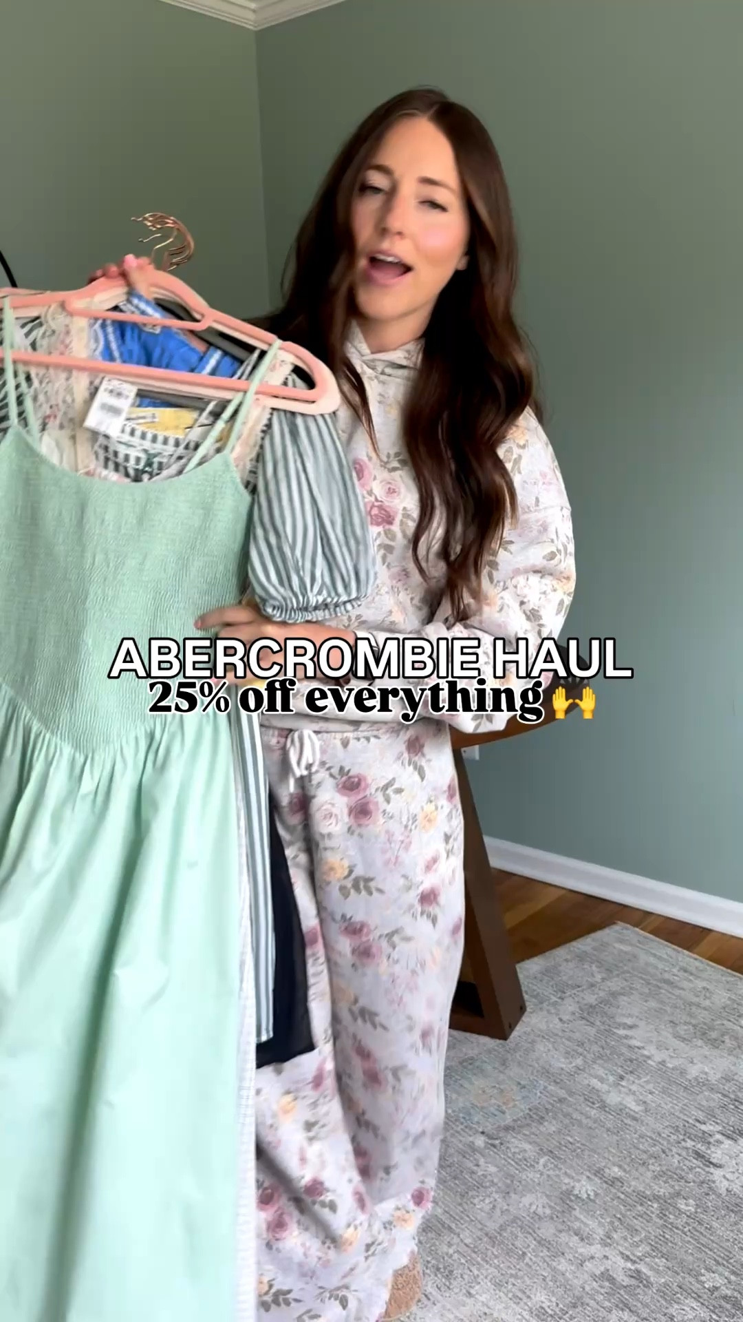 Abercrombie sale haul!!! 

I’m wearing size small in everything except:
Size medium in yellow shorts
Size medium in sweater vest
Sized up to 27 in jeans (28 prob would’ve been better for my postpartum body!) 

#LTKSpringSale #LTKSaleAlert