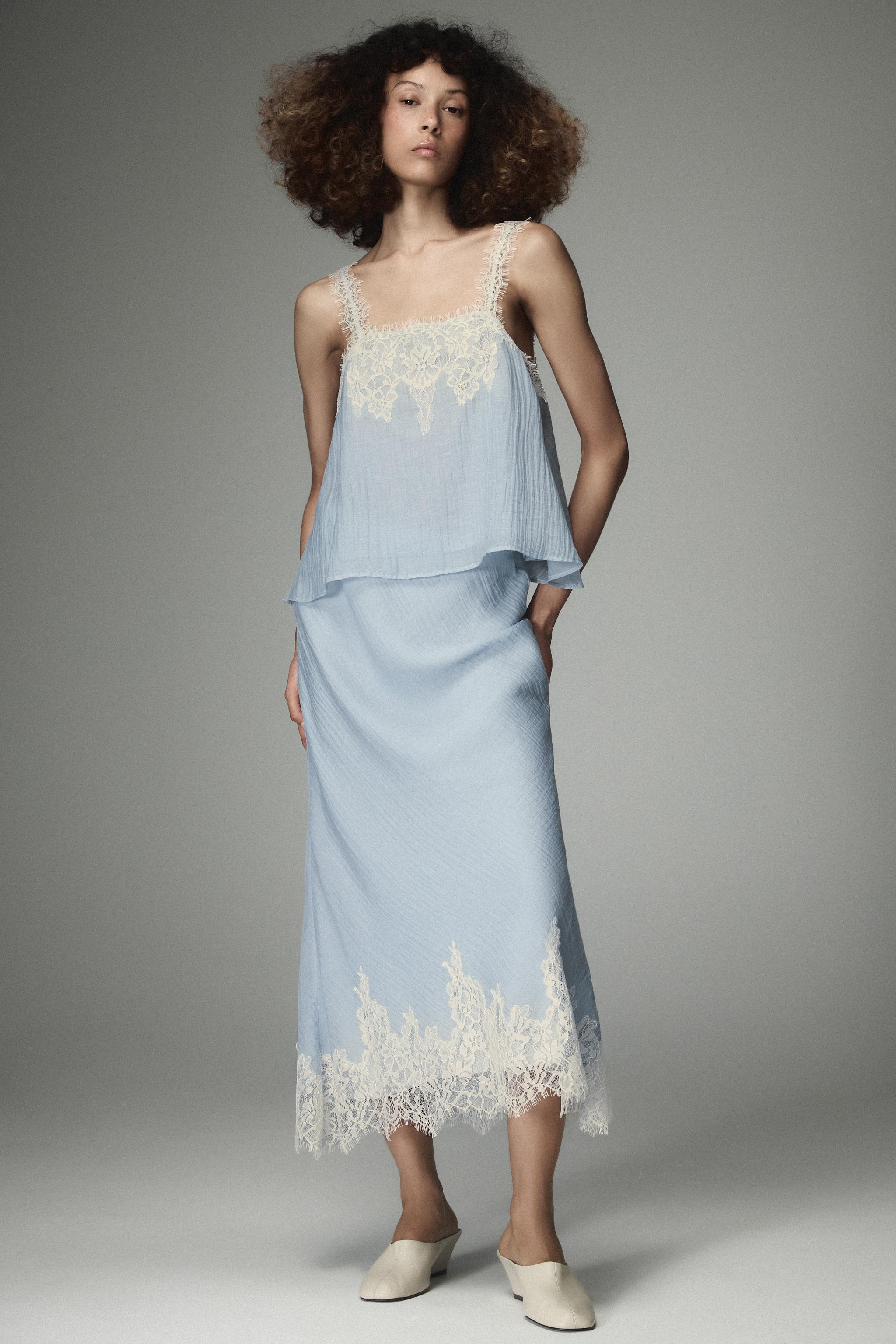 LACE MIDI SKIRT | Zara AU
