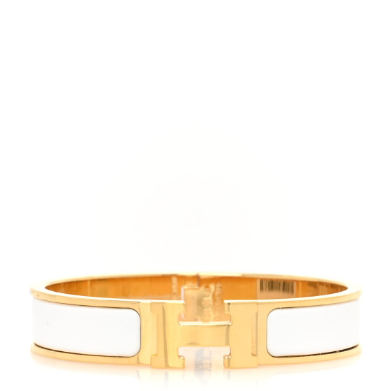 Enamel Printed Panoplie Equestre Narrow Clic Clac H Bracelet PM Positif Negatif | FASHIONPHILE (US)