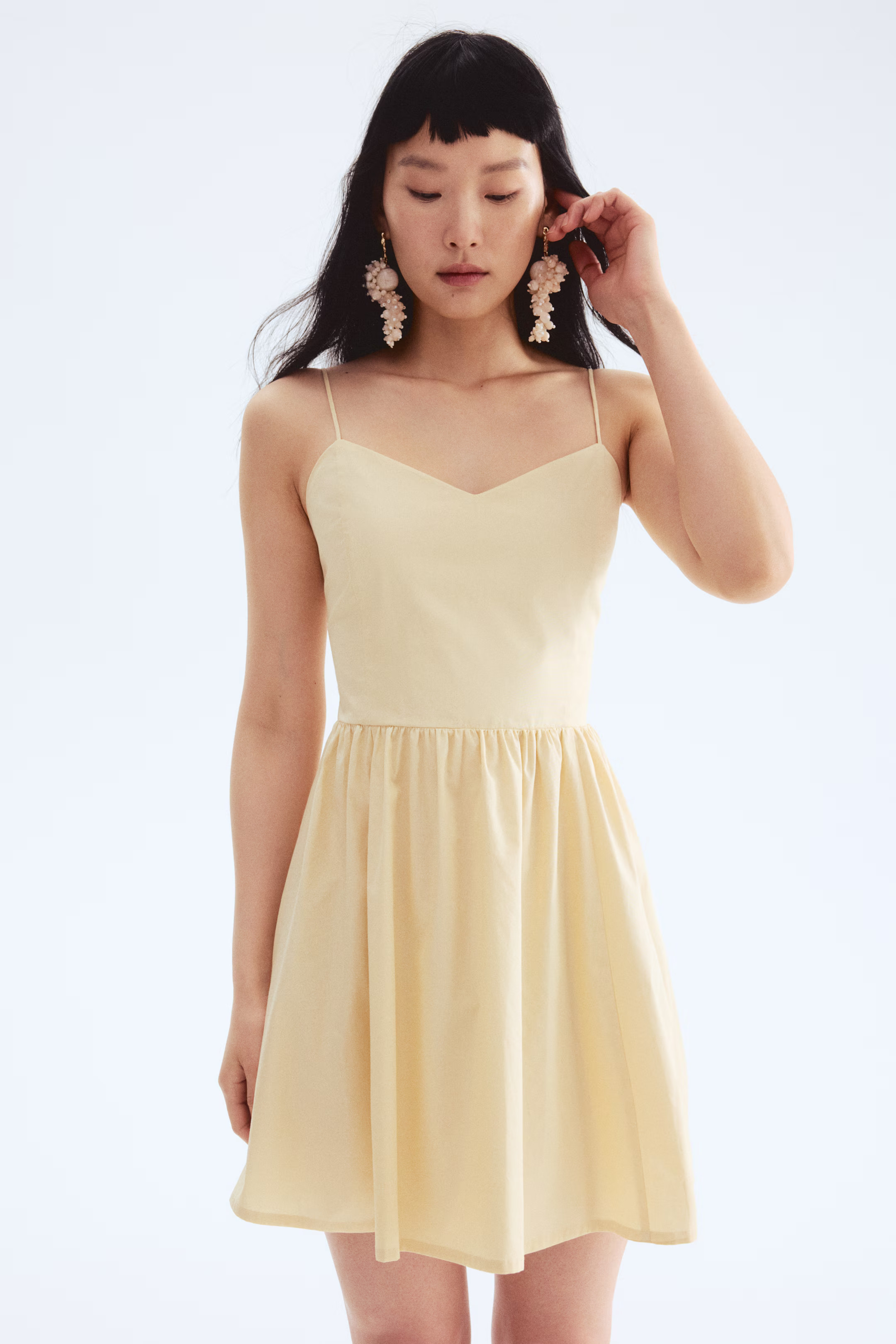 Baumwollkleid mit ausgestelltem Rock | H&M (DE, AT, CH, NL, FI)
