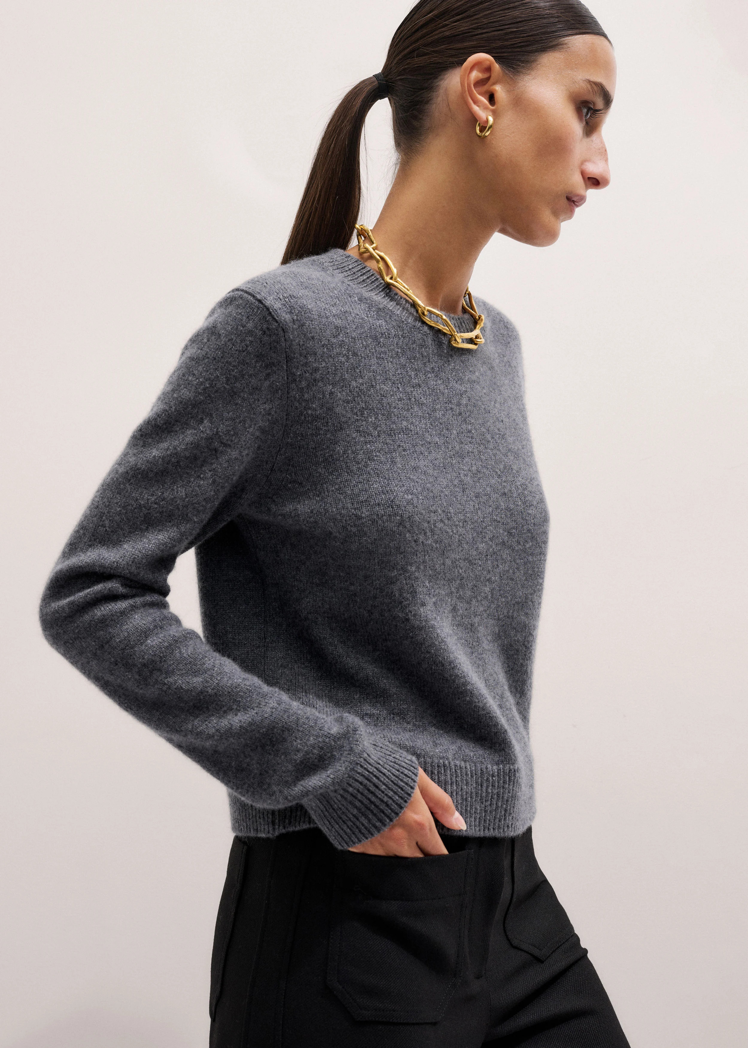 Crop Sweater Cashmere | ME+EM US