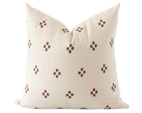 Boho Brown Pillow Cover Brown and Cream Pillow Cover Tribal | Etsy | Etsy (US)
