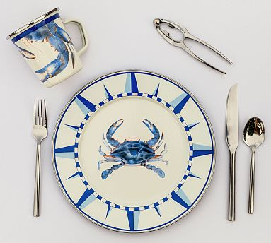 Golden Rabbit Blue Crab Enamel Collection | Pottery Barn (US)