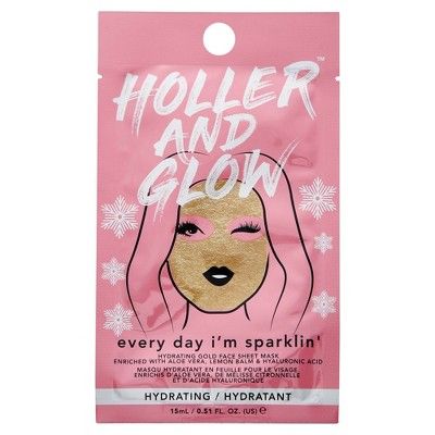 Holler and Glow Everyday I'm Sparklin' Printed Face Mask - 0.51 fl oz | Target