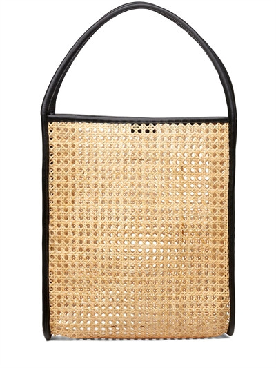 Rattan & leather tote bag - St. Agni - women | Luisaviaroma | Luisaviaroma
