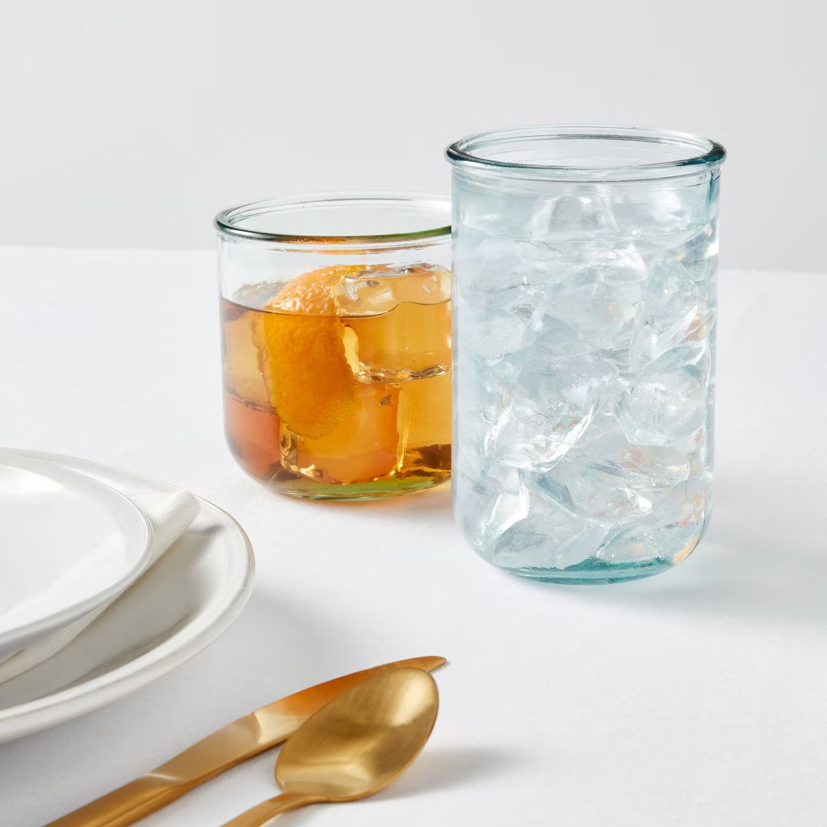 12pc Glass Potomac Double Old-Fashioned Assorted Tumbler Set - Threshold™: Recycled Glassware S... | Target