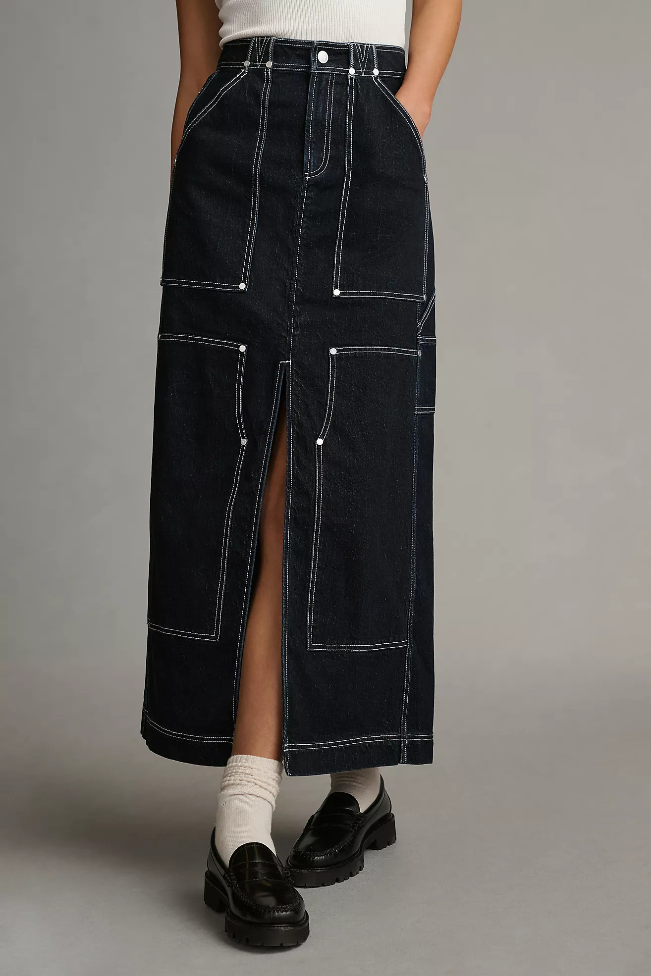 Pilcro Carpenter Maxi Skirt | Anthropologie (US)