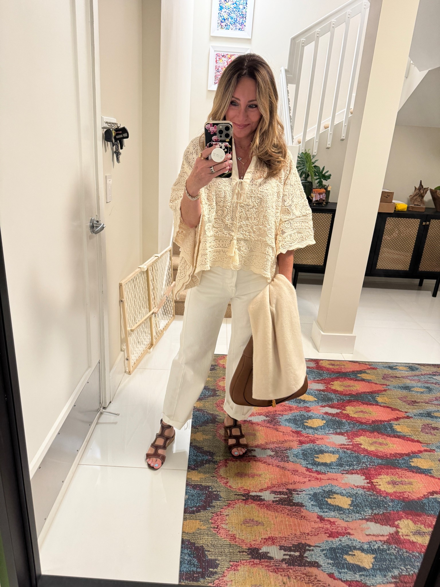 Get prepared to see this top on repeat. It just arrived and it is perfection. I love where it hits at the hip and the elevated Boho feel it gives. It’s airey, but still kept me warm on a cooler florida tonight.

#LTKdayinmylife #LTKmomlife #LTKootd