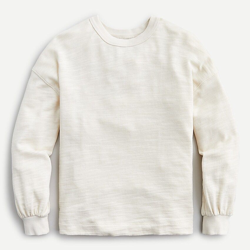 Puff-sleeve sweatshirt in vintage cotton terry | J.Crew US