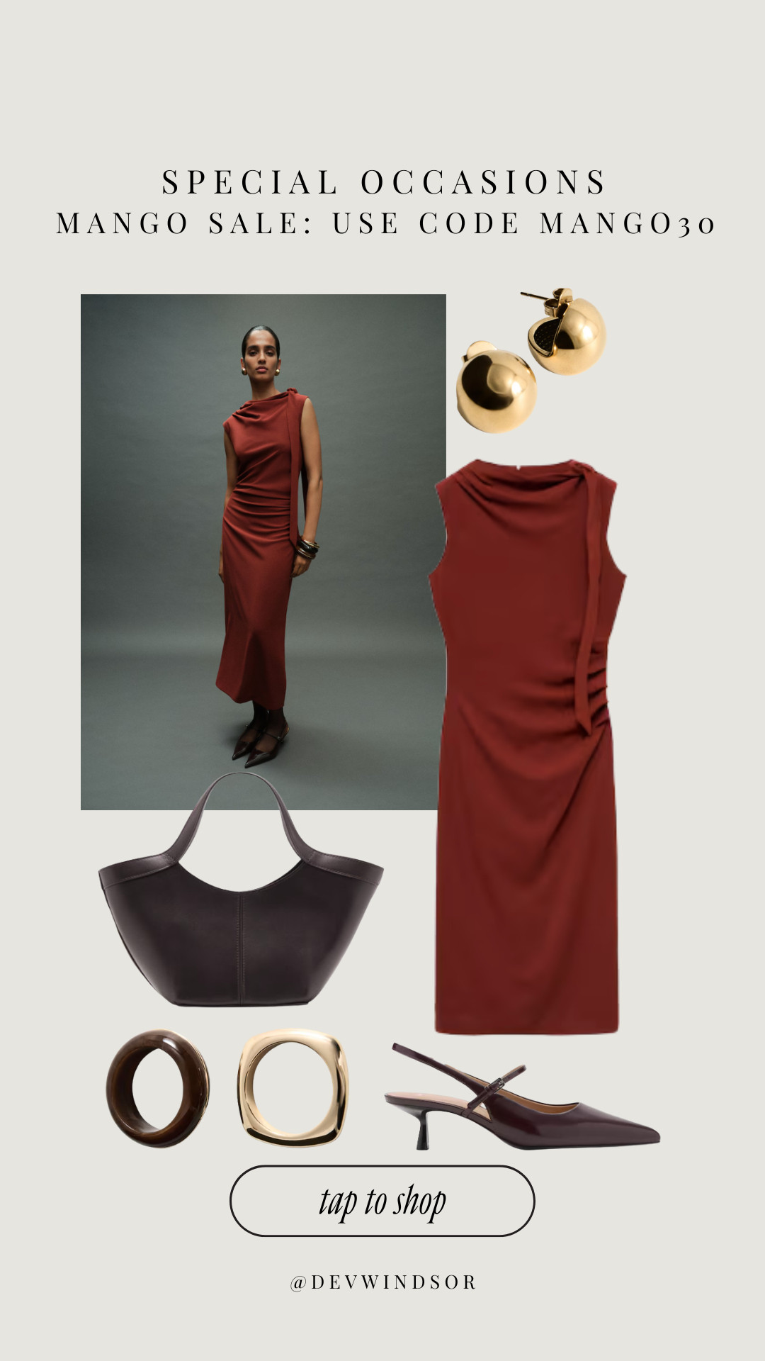 Special occasions look 🤎 All items are a part of the Mango sale- use code MANGO30 for 30% off! 

 #LTKSaleAlert #LTKParties #LTKStyleTip