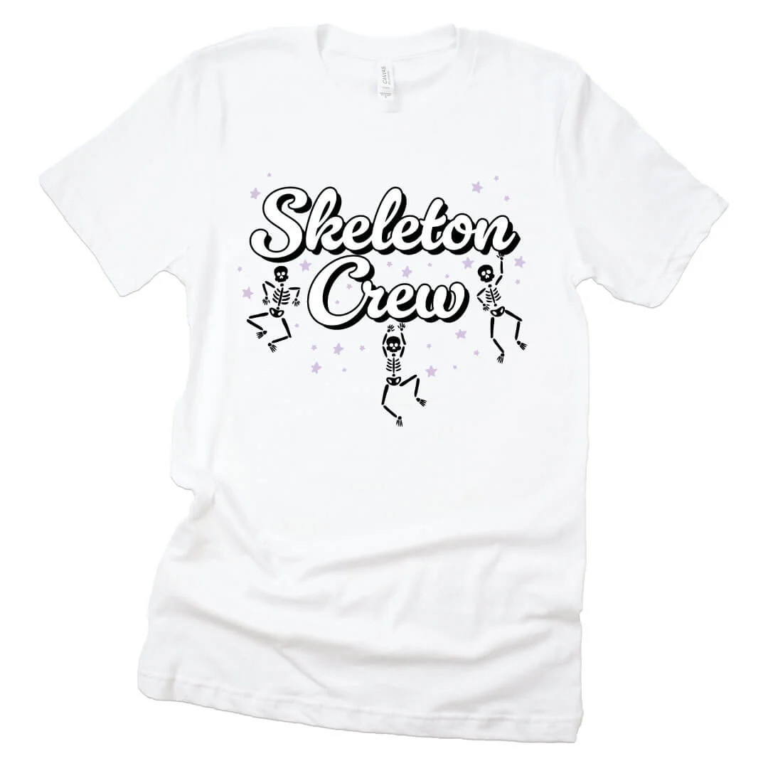 Skeleton Crew Adult Graphic Tee | White | Caden Lane
