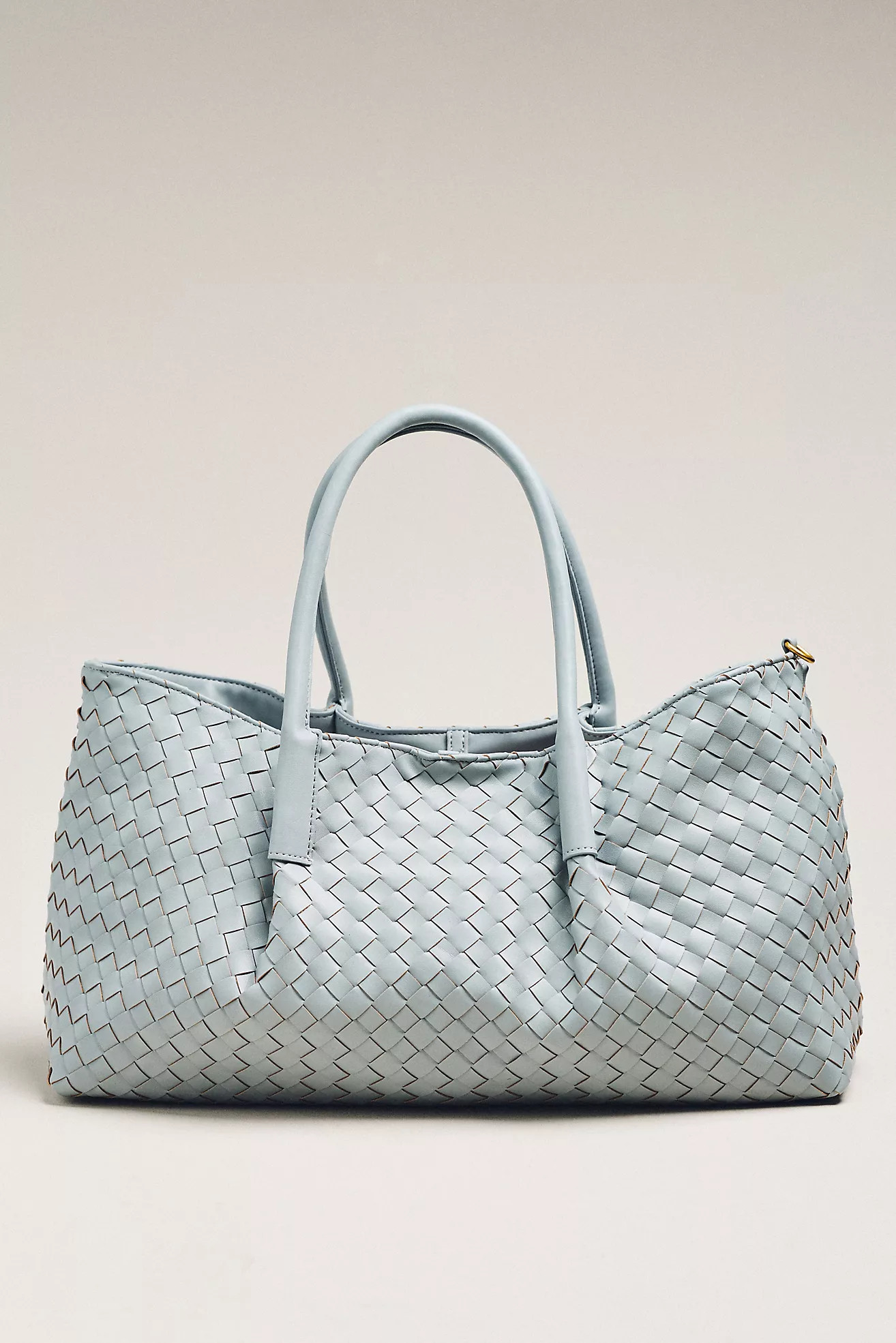Woven Faux Leather Tote | Anthropologie (US)