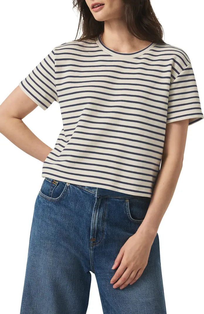 Whit Stripe Boxy Crop Tee | Nordstrom