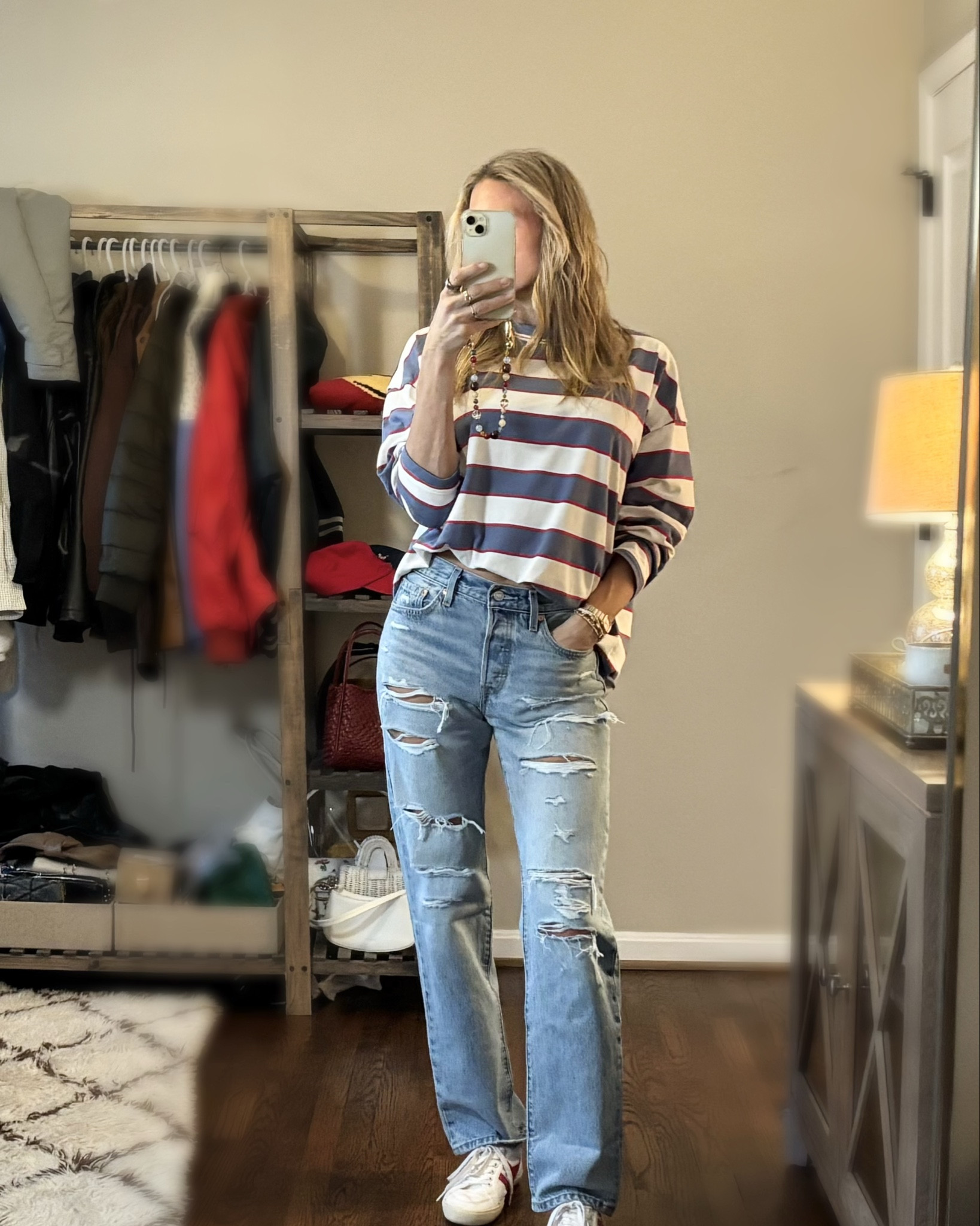 I have always loved stripes and knew I needed this top! The cutest colors and perfect spring transitional piece!

#LTKootd #LTKOver40