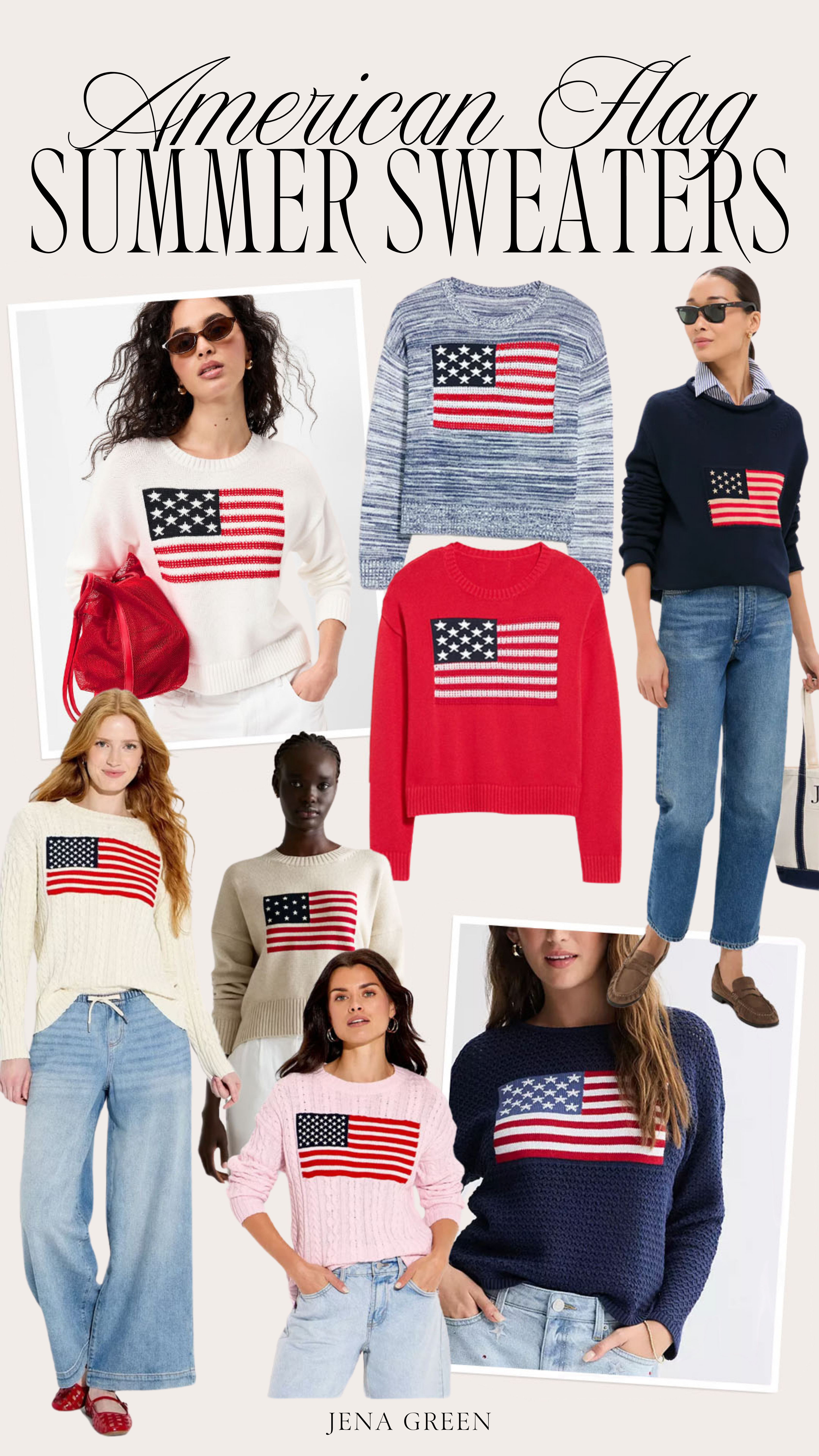 American Flag Sweaters | Flag Sweater | American Flag Summer Sweaters

#LTKootd #LTKSeasonal