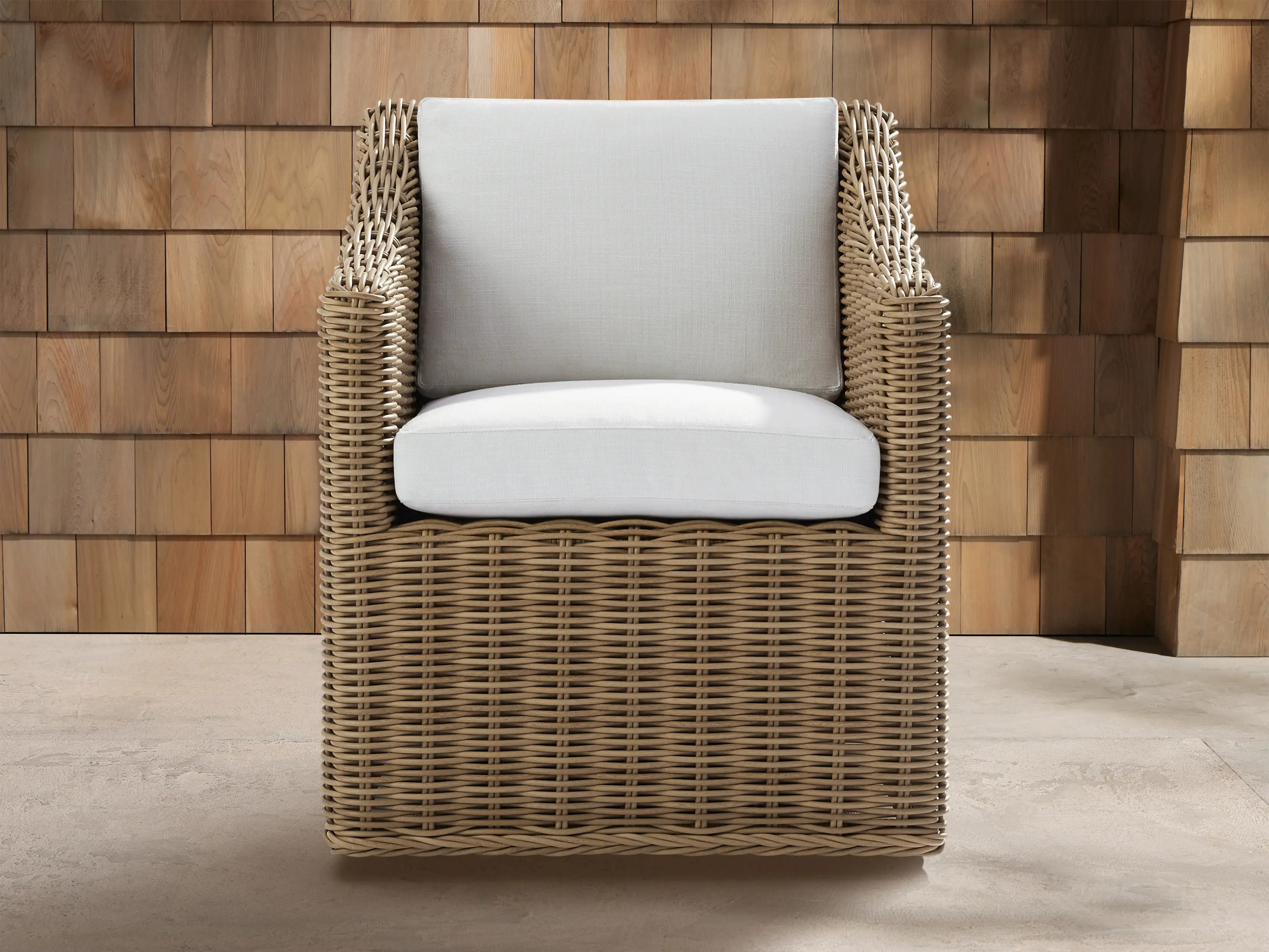 Montauk Outdoor Swivel Dining Arm Chair | Arhaus