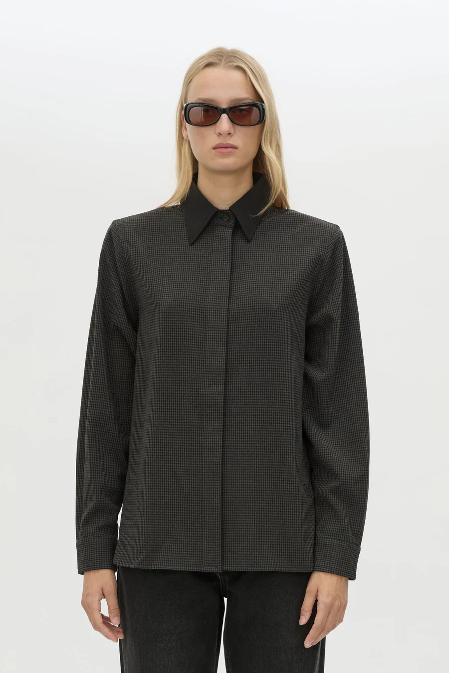 Genre Gingham Shirt in Steel Grey - CAMILLA AND MARC® C&M | CAMILLA AND MARC (ANZ)