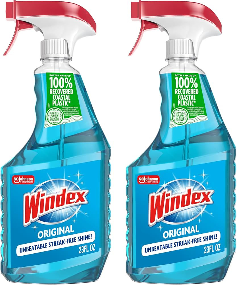 Windex Glass and Window Cleaner Spray Bottle, Packaging Designed to Prevent Leakage and Breaking,... | Amazon (US)