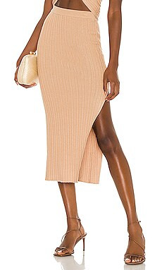 Camila Coelho Lyon Skirt in Tan from Revolve.com | Revolve Clothing (Global)